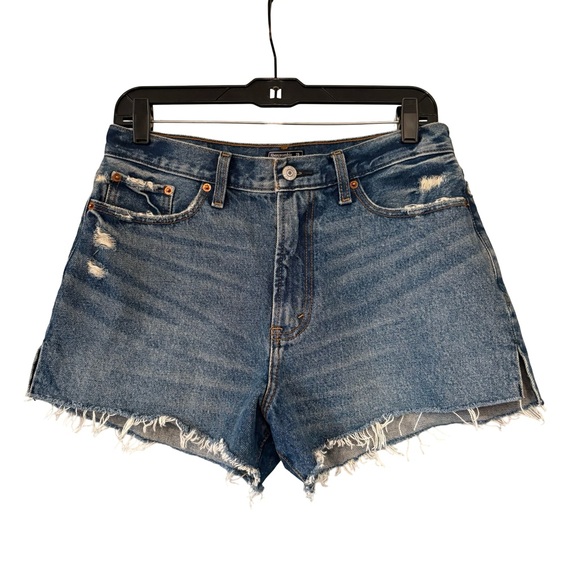 NWT, Abercrombie & Fitch Annie High Rise Distressed Short, Sz 29/8 - Picture 3 of 12